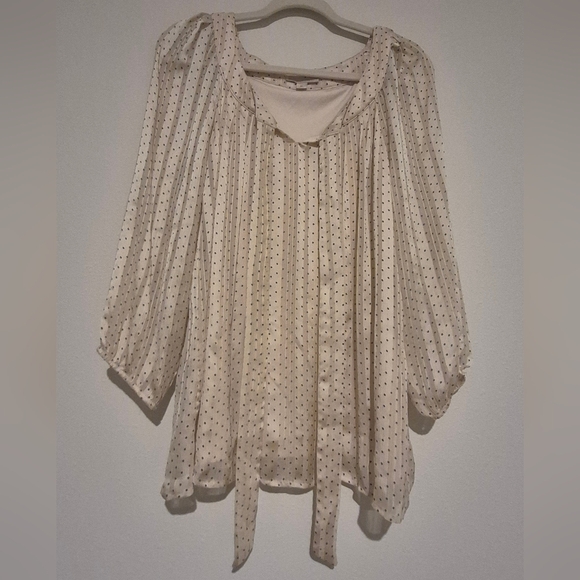 CB Established 1962 | Elegant Cream Polka Dot Blouse | XL - Picture 2 of 9